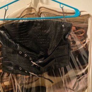 Superdown, Leather, strapless top